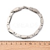 304 Stainless Steel Link Chain Bracelets for Women Men BJEW-R018-08P-5