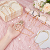 Glass Pearl Beads High-heeled Shoelaces HJEW-OC00059-3