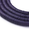 Flat Round Handmade Polymer Clay Beads LS-CLAY-R067-8.0mm-04-3