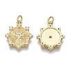 Brass Micro Pave Cubic Zirconia Pendants ZIRC-S067-001-NF-1