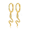 925 Sterling Silver Micro Pave Cubic Zirconia Dangle Hoop Earrings AM5934-4-1