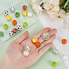 32Pcs 8 Colors All Kinds of Sports Balls Silicone Beads SIL-SC0001-80-3