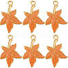 8Pcs 304 Stainless Steel Enamel Pendants STAS-BBC0005-36-1