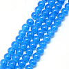 Baking Painted Glass Beads Strands DGLA-Q023-6mm-DB46-1