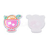 Transparent Printed Acrylic Cabochons TACR-N016-32-1