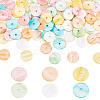   120Pcs 6 Colors Dyed Natural Shell Beads SHEL-PH0001-23-1