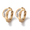 Crystal Rhinestone Crescent Moon Hoop Earrings EJEW-A094-05G-1