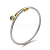 304 Stainless Steel Twist Rope Cuff Bangle BJEW-P283-18M-4