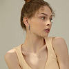 6Pcs 5 Style Horse Eye Brass Dangle Hoop Earrings Set EJEW-FI0001-77-6