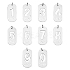 10Pcs 10 Style 201 Stainless Steel Pendants STAS-UN0026-25-1