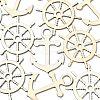 100pcs 2 Styles Nautical Theme Wood Big Pendants WOOD-CJ0001-72-8