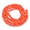 Electroplate Glass Beads Strands EGLA-A034-P6mm-B23-2