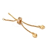Brass Box Chain Slider Bracelet Making with Cubic Zirconia & Imitation Pearl KK-A214-33G-2