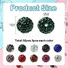 50Pcs 10 Colors Pave Disco Ball Beads FIND-YW0005-51-2