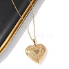 304 Stainless Steel Heart Locket Pendant Cable Chain Necklaces for Women NJEW-M050-04F-G-1