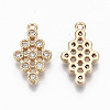 Brass Micro Pave Cubic Zirconia Pendants KK-S359-058-RS-2