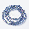 Electroplate Transparent Glass Beads Strands EGLA-A034-T4mm-G06-2