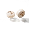 26Pcs 26 Styles Natural White Shell Disc Beads with Brass Slices BSHE-Z008-10-3