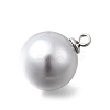 ABS Plastic Imitation Pearl Pendants FIND-H052-01H-02P-2