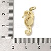 Brass Micro Pave Cubic Zirconia Pendants KK-R002-18G-3