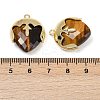 Natural Tiger Eye Faceted Pendants G-K347-09G-02-3