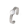 304 Stainless Steel Cuff Ring Components STAS-D372-04P-01-1