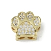 Rack Plating Brass Micro Pave Clear Cubic Zirconia Beads KK-A220-03G-1
