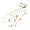 304 Stainless Steel Snake Tassel Necklaces NJEW-R026-20G-4