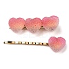 Gradient Heart Resin & Iron Clips Sets PHAR-F018-02B-1