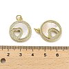 Brass Micro Pave Clear Cubic Zirconia Pendants KK-K365-02G-G-3