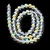 Transparent Electroplate Glass Beads Strands GLAA-T032-T6mm-C18-2