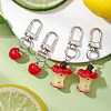 4Pcs 2 Styles Apple Resin Pendant Decorations HJEW-JM02573-2
