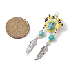 Seed Glass & Synthetic Turquoise Pendant PALLOY-MZ00243-01-2