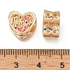 Rack Plating Alloy Enamel European Beads PALLOY-A009-25G-2