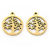 PVD Vacuum Plating 201 Stainless Steel Pendants STAS-N092-17G-2