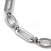 Anti-Tarnish 304 Stainless Steel Oval Link Chain Anklets AJEW-A057-01P-2