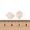 925 Sterling Silver Hollow Connector Charms STER-A046-01RG-3