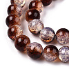Transparent Crackle Baking Paint Glass Beads Strands DGLA-T003-01C-16-3