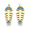 304 Stainless Steel Enamel Pendants STAS-N115-02B-G-1
