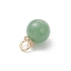 4Pcs 4 Styles Natural Amethyst & Green Aventurine & Rose Quartz & White Jade Pendants PALLOY-JF04936-5