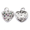 Brass Micro Pave Colorful Cubic Zirconia Charms KK-P192-06P-2