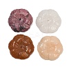 Natural Rhodochrosite/Natural Red Aventurine/Natural White Jade/Natural Yellow Aventurine Carved Beads G-G202-03-1