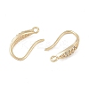 Brass Micro Pave Cubic Zirconia Earring Hooks KK-U008-07G-2