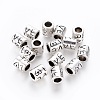 Tibetan Style Alloy European Beads TIBEB-Q065-01AS-RS-1
