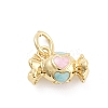 Rack Plating Brass Enamel Charms KK-G512-19D-G-1