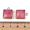 Dyed Natural White Jade Faceted Pendants G-T139-95G-3