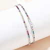 925 Sterling Silver Pave Colorful Cubic Zirconia Tennis Necklaces for Women NJEW-C096-01A-P01-1
