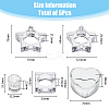 5Pcs 5 Styles Glass Tealight Candle Holder AJEW-FG0003-37-2