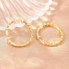 Brass Micro Pave Cubic Zirconia Hoop Earrings EJEW-P346-08G-01-2