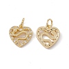Brass Micro Pave Cubic Zirconia Pendants KK-E068-VC005-01-1